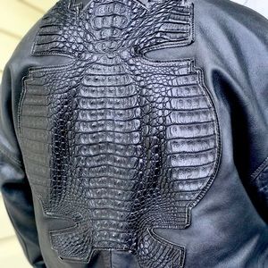 100% authentic G- Gator leather coat